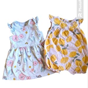 2/$10 9 mo Carters botanical outfit lot